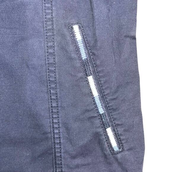 Gap Womens Snap Front Navy Chino Pocket Style Jacket Blazer Size Large Preppy - Picture 4 of 5